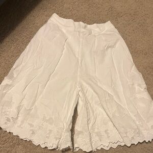 We The Free White Lace Trim Pants